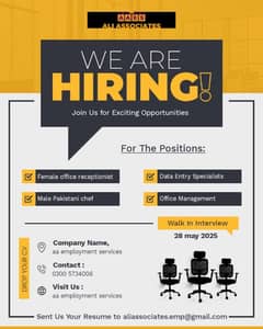 Female office receptionist Required