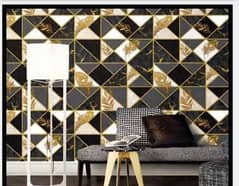 3D Wallpaper, wpc panel, Pvc ceiling, media wall, Blinds 03147093270