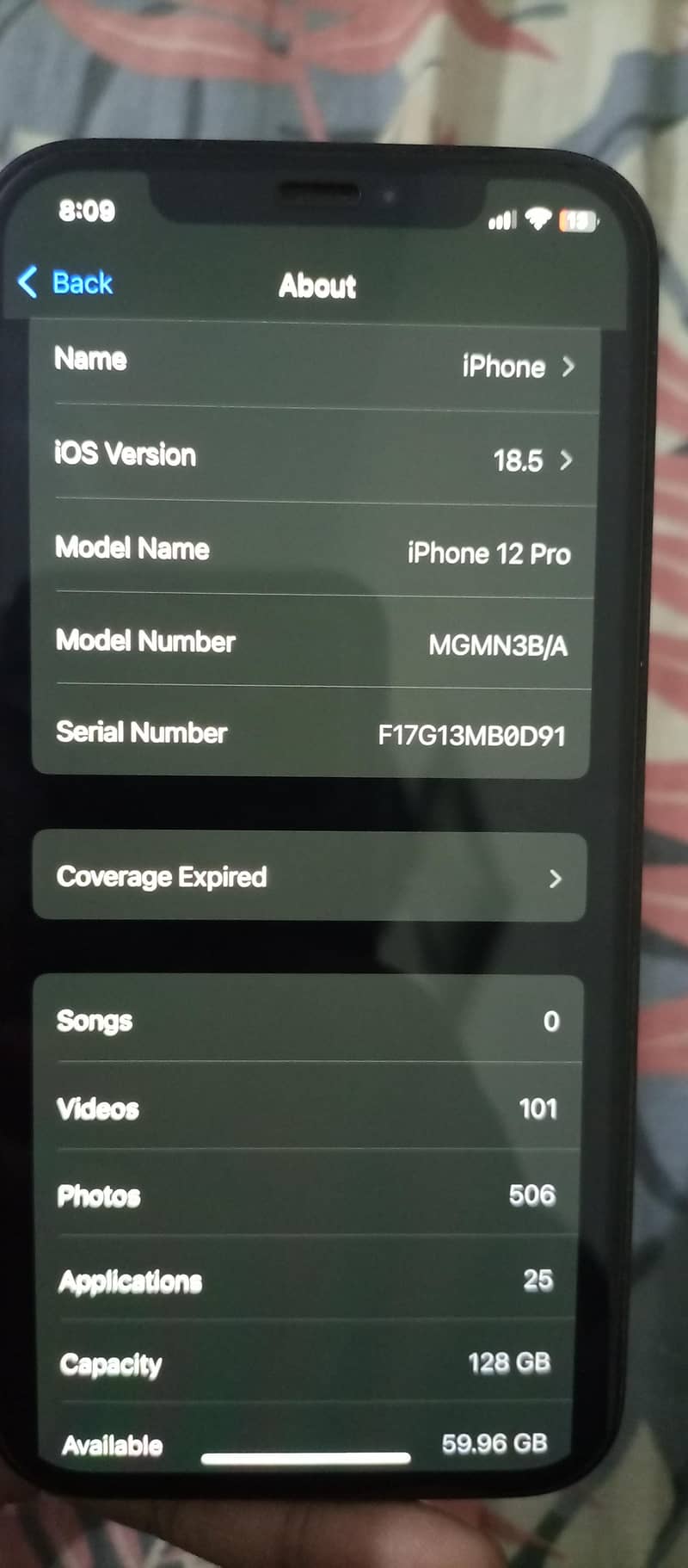 Iphone 12 pro non pta 128 gb 10/10 condition with box and charger. 0