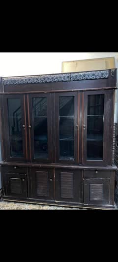 wooden showcase