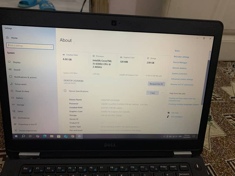Dell Latitude E5470 Core i5 6th Generation 8GB DDR4 Ram 256GB SSD 14