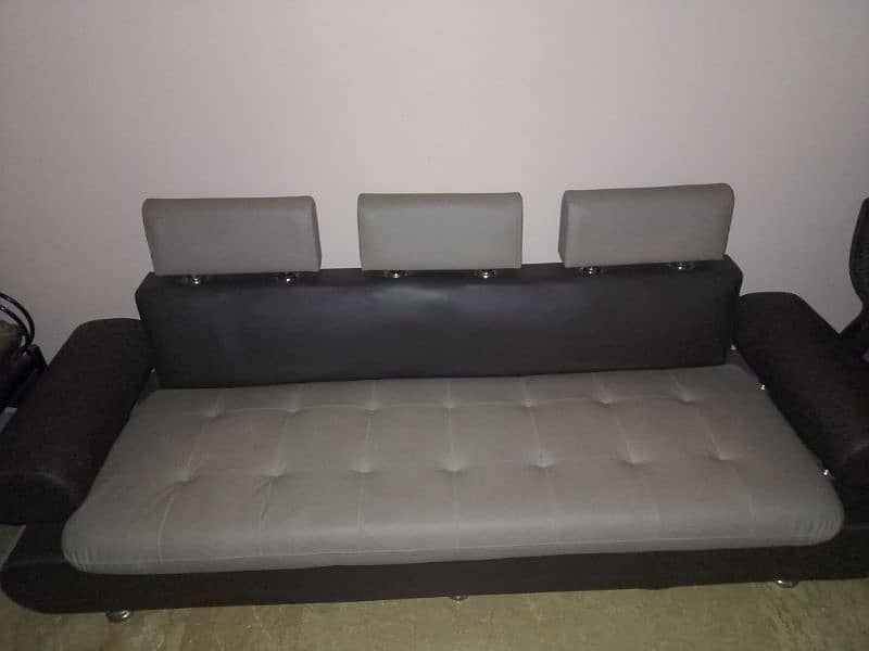 Leather Sofa Set  with unique table 2