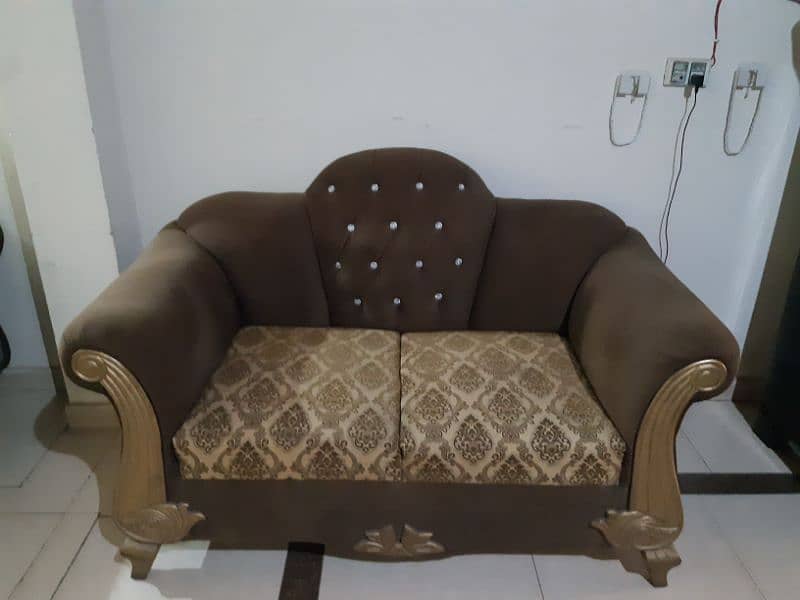sofa set 1 2 3 almost new condition 7