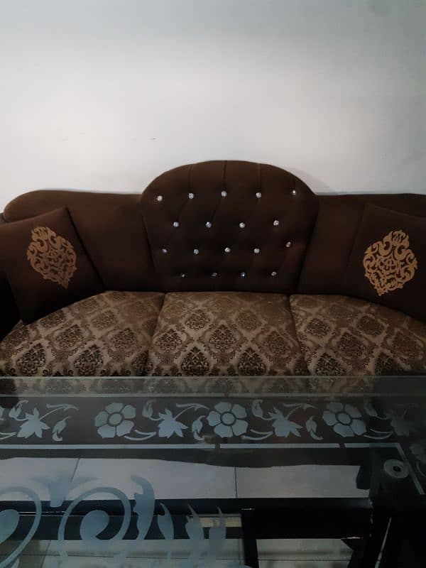 sofa set 1 2 3 almost new condition 8