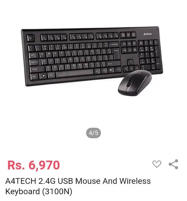 A4tech wirless keyboard&mouse combo 4
