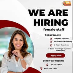 urgent hiring female staff