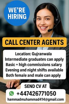 Call center agents required