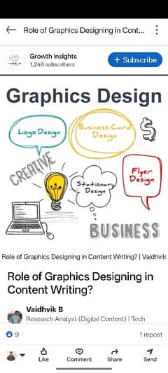 Graphic designer and content writer