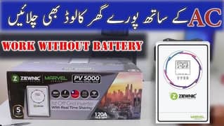 Ziewnic Marvel Solar Inverter PV5000, works with & without Battery, Wi