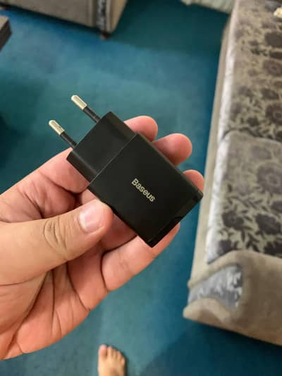 Baseus 3 USB Port 17 Watt Fast Charger Android Type C Micro Usb