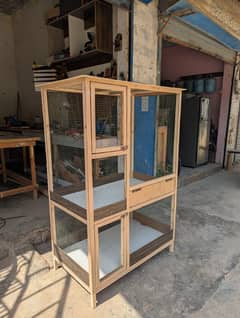 Chicken and parrots cage