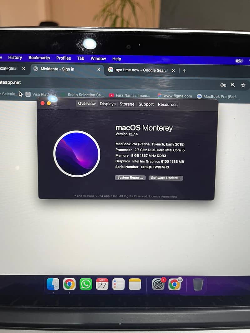 MacBook Pro 2015 Core i5 Neat Condition(Box also available) 0