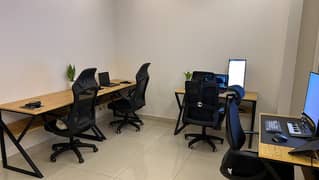Four 4X2 Feet Tables + Four Executive Chairs, slightly used