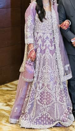 Bridal Walima Dress – Lavish Lilac Elegance
