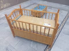 Raja Sahib Full Baby Cot Set w/ Rocker, Mattress, Nets | Just 35,000