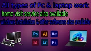 Computer & laptop repairing also new available windows installation