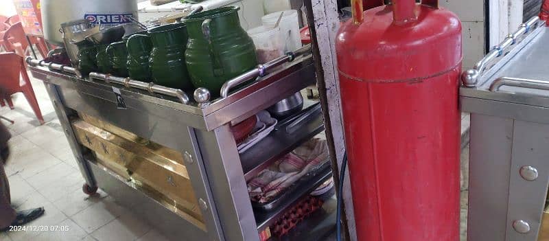 1 Chai Counter, 1 Tawa Counter, 1 table Counter 0