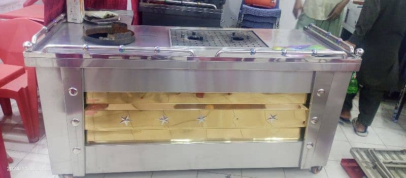 1 Chai Counter, 1 Tawa Counter, 1 table Counter 8