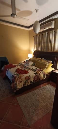 *Fully Furnished Portion Available on Rent* 2 Bedrooms Attached Bathrooms Drawing Lounge Kitchen 1 Car Parking Phase 6 Bukhari and Muslim Street. Rent 1.75k
