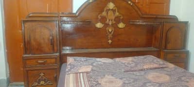 Bed with Mattress and sofa with tables