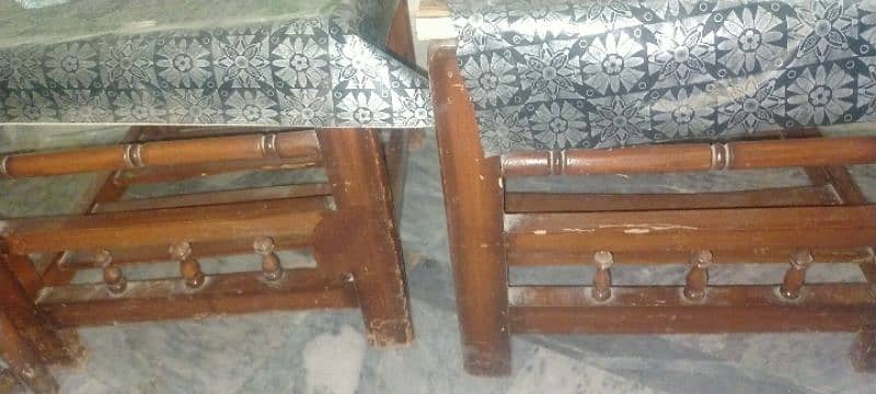 Bed with Mattress and sofa with tables 4