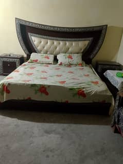 1 bed with side table and 5 seater sofy for sale