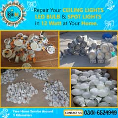 Repair Your Fused Led Bulb, Ceiling Lights & COB Lights in 12 Watt.