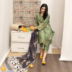 3 pcs lawn unstitched suit