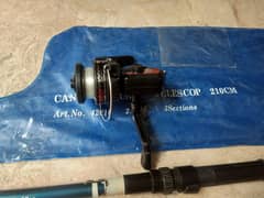 Fishing reel with rod reel OK rod Kuch damge hai