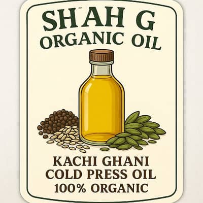 Shah G kachi ghani organic oil 100 percent pure