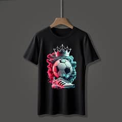 Man's Black Graphic Jersey T-shirt