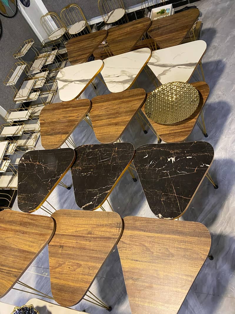 Coffee table | Marble table | Nesting Table | Round table set 7