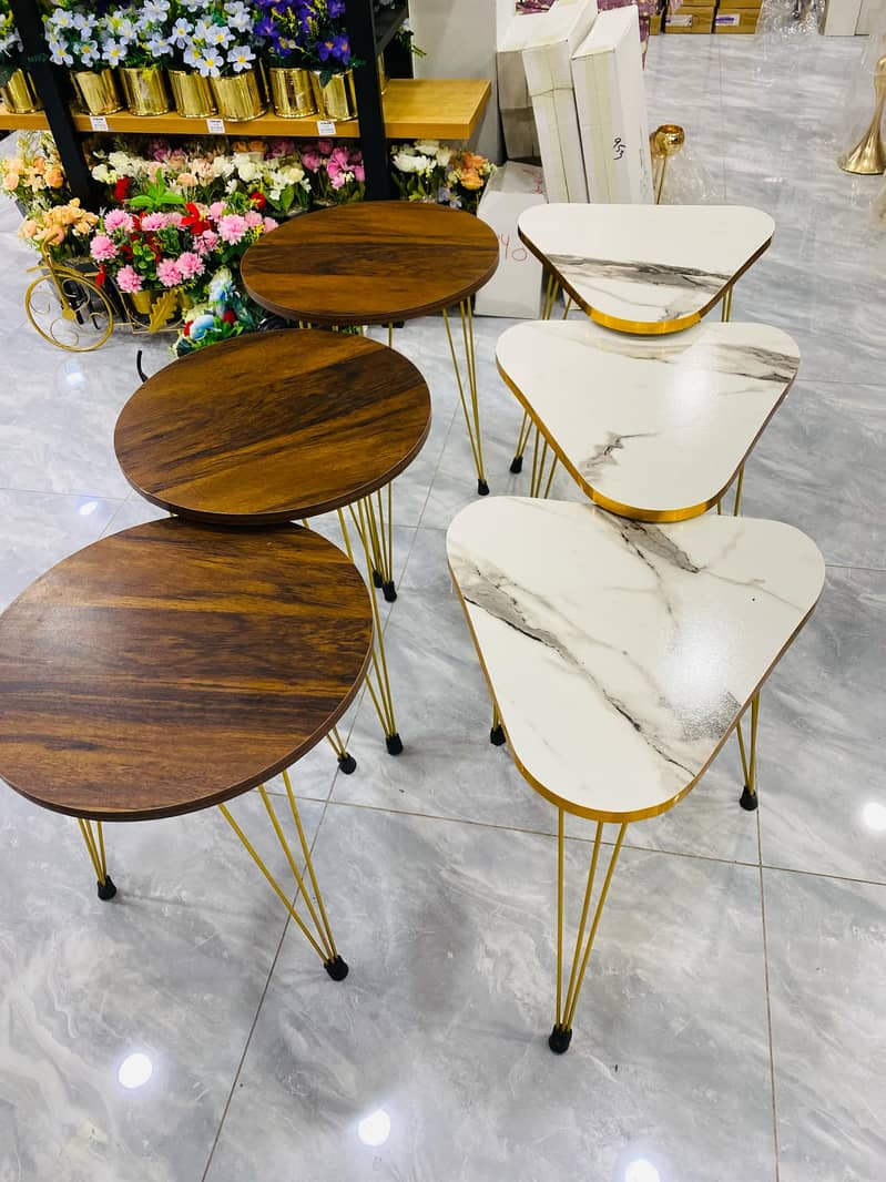 Coffee table | 3 Marble table | Nesting Table | Round table set 7