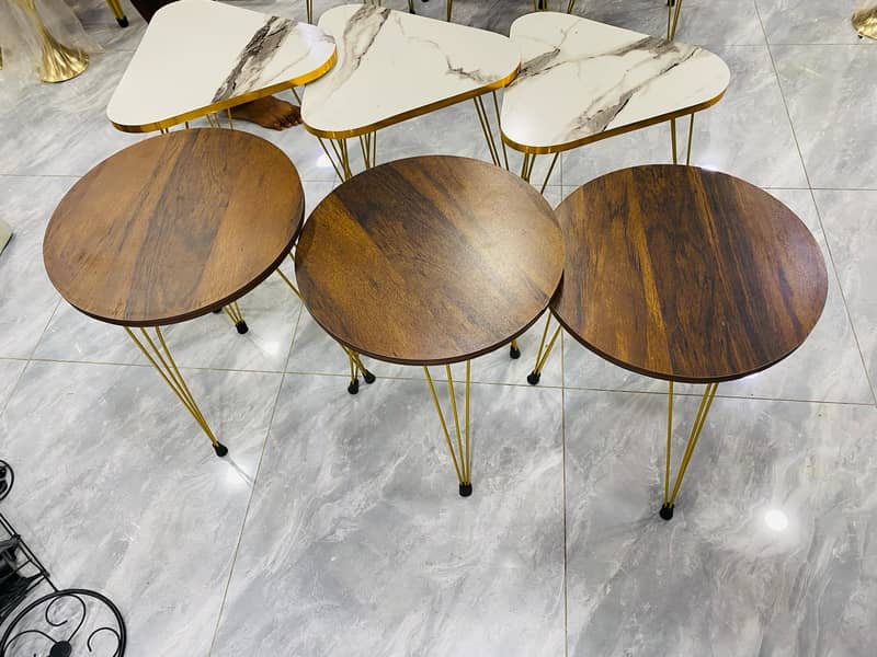 Coffee table | 3 Marble table | Nesting Table | Round table set 9