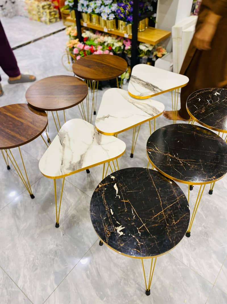 Coffee table | 3 Marble table | Nesting Table | Round table set 12
