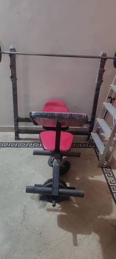 Gym Bench with all accessories