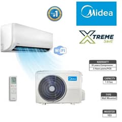 Midea 1.5 Ton inverter Ac, Xtreme T3 Air Conditioner, R-410 AC
