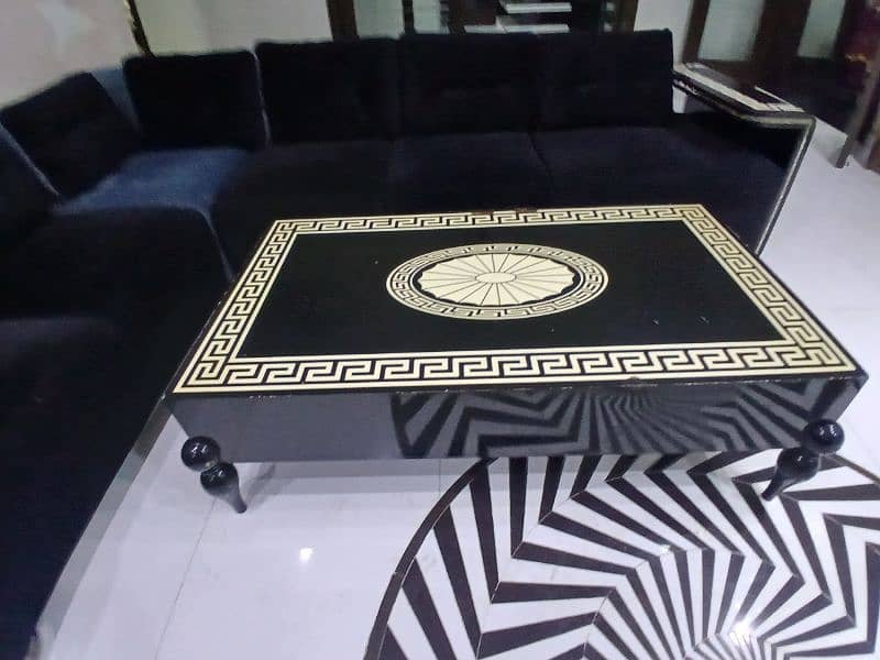 Sofa set/5 seater sofa/L shape sofa/wooden sofa set/ center table 1