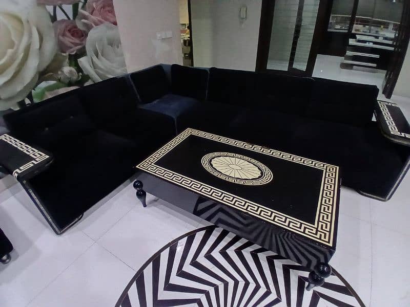 Sofa set/5 seater sofa/L shape sofa/wooden sofa set/ center table 5