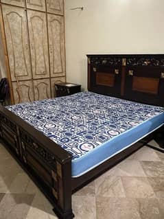 double bed, king size bed, side tables, home furniture, room furnitur