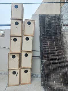 Wooden Nesting / Breading Boxes for Birds