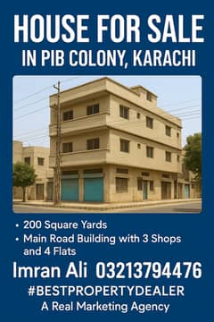 MAIN ROAD BUILDING FOR SALE IN PIB COLONY KARACHI