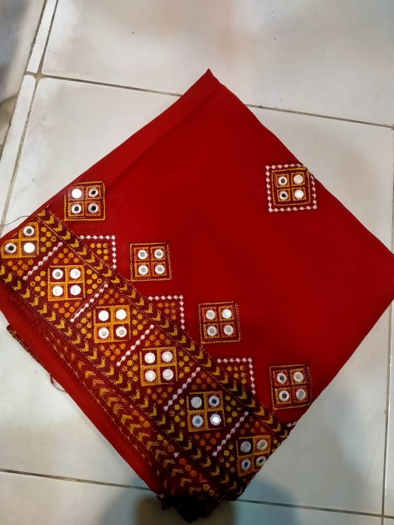 chader / lawn chaders / Cross stitch embroidery dupatta chader sale 3