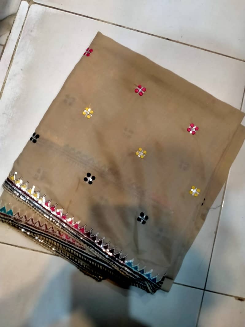 chader / lawn chaders / Cross stitch embroidery dupatta chader sale 6