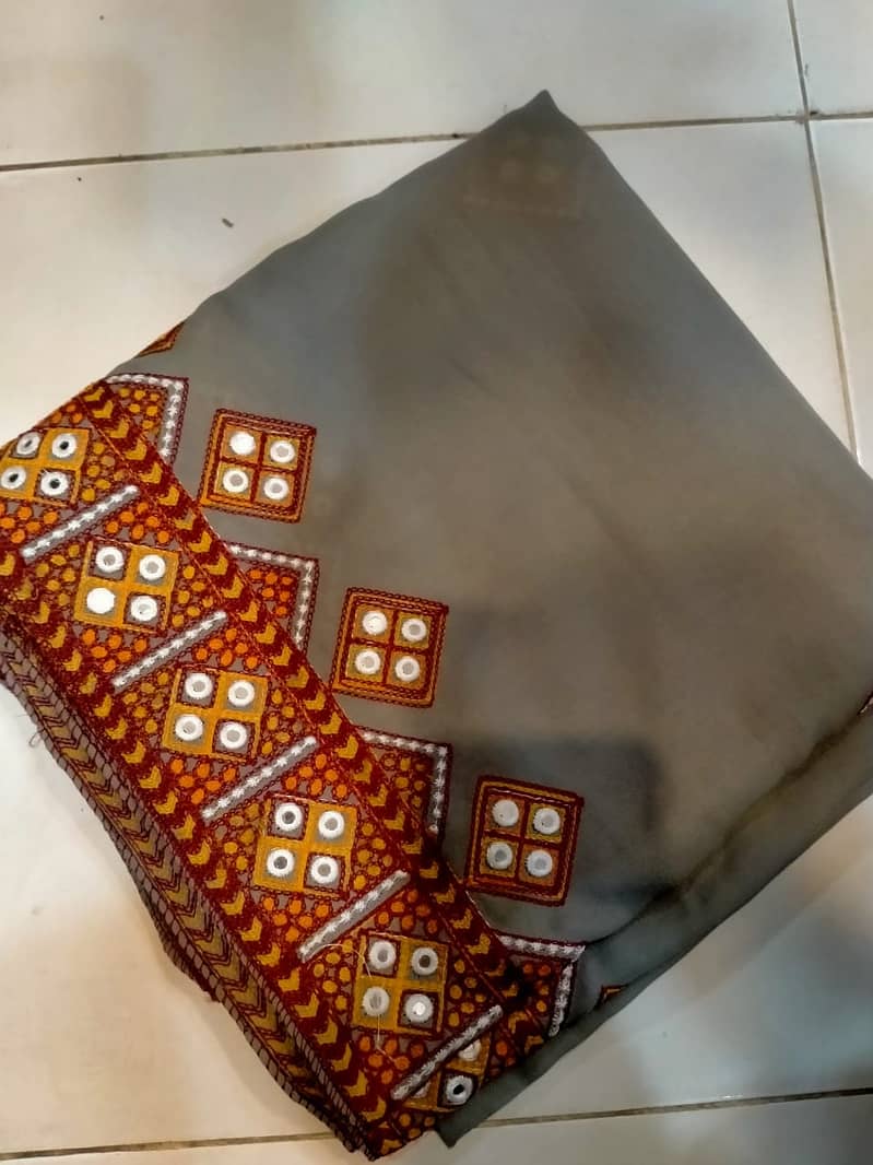chader / lawn chaders / Cross stitch embroidery dupatta chader sale 8