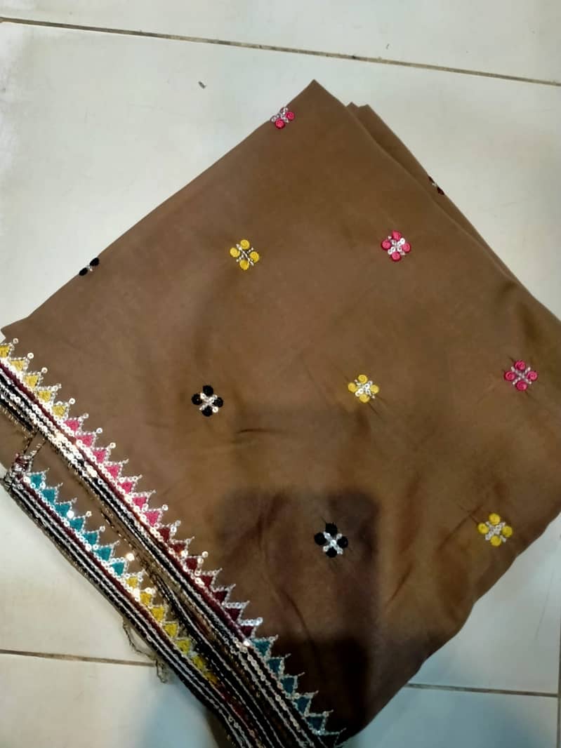 chader / lawn chaders / Cross stitch embroidery dupatta chader sale 13