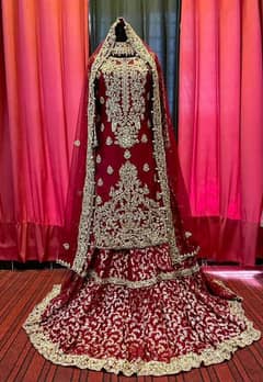 bridal dress maroon color