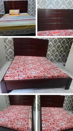 Wood DoubleBed +Mattress