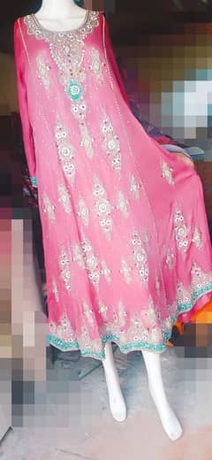 Party wear frock stones and naqshi work
