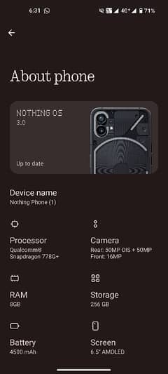 Nothing Phone 1 9.5/10 condition PTA approved